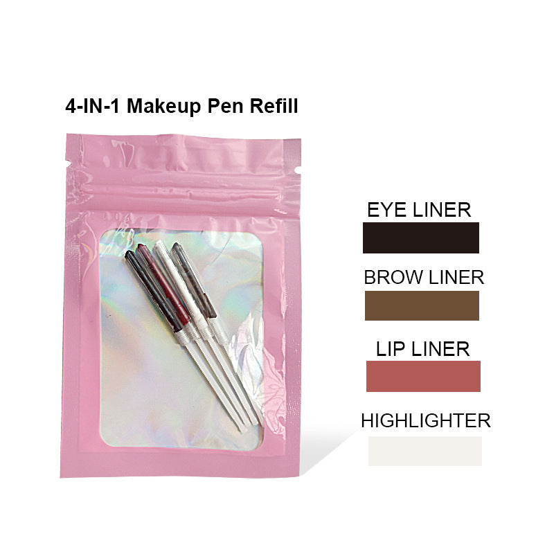 Four In One Eyebrow Pencil Lip Gloss Eyeliner Makeup Pencil