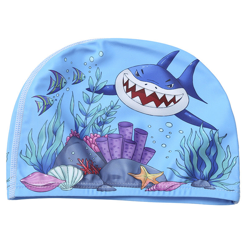 Children's Swimming Hat Printed Cartoon Comfortable Swimming Cloth Hat