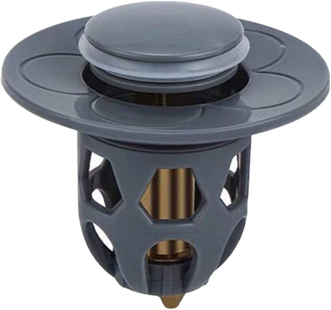 Washbasin Electroplating Drainer Bouncing Core Universal Head Leak-Proof Plug Pool Basin Copper Core Push Type Leaking Plug