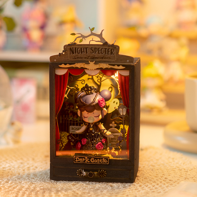 Robotime Rolife Dollhouse DIY Miniature Secret Garden Box Theater With Light 4 Styles Home Decor Assembly 3D Wooden Toys DS023