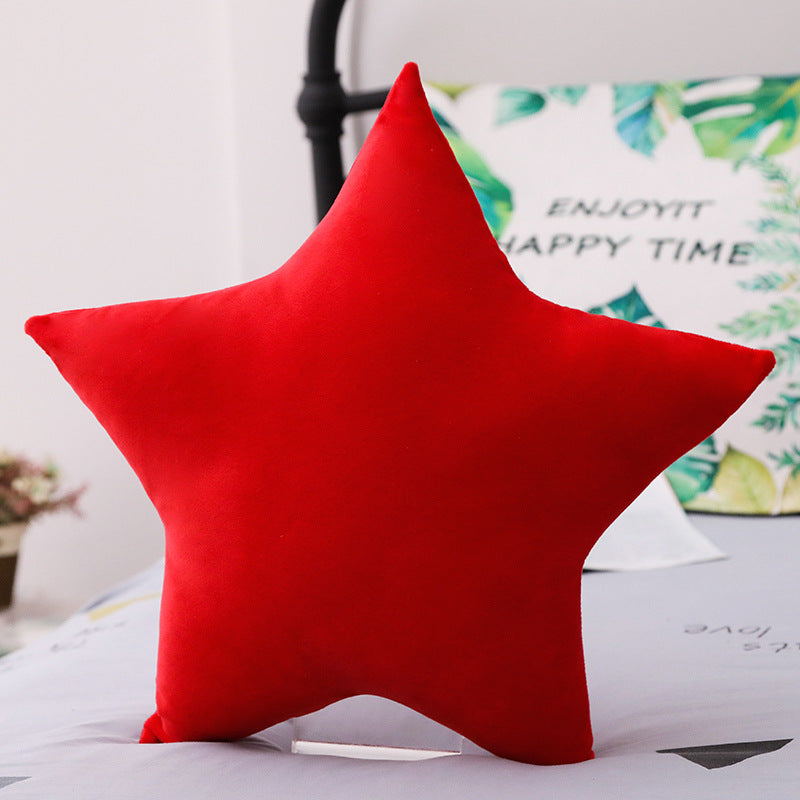 Five-pointed Star Plush Car Lumbar Pillow