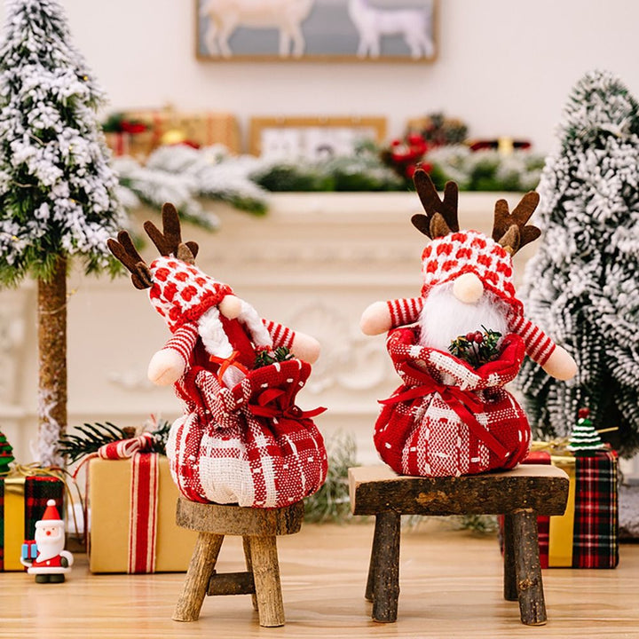 Christmas Decorations Antler Gift Bag Doll